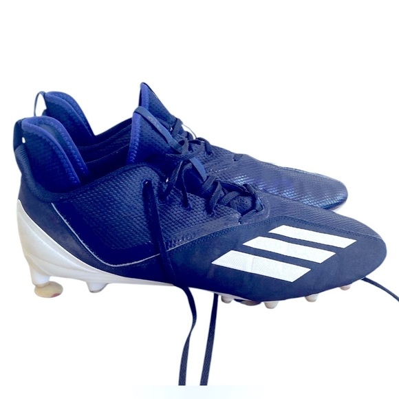 Adidas Blue and White Athletic Soccer Shoes - Picture 2 of 6